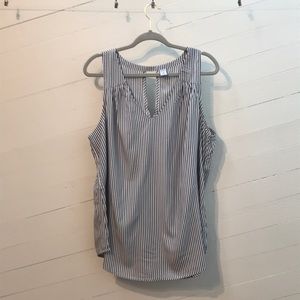 Sleeveless striped top